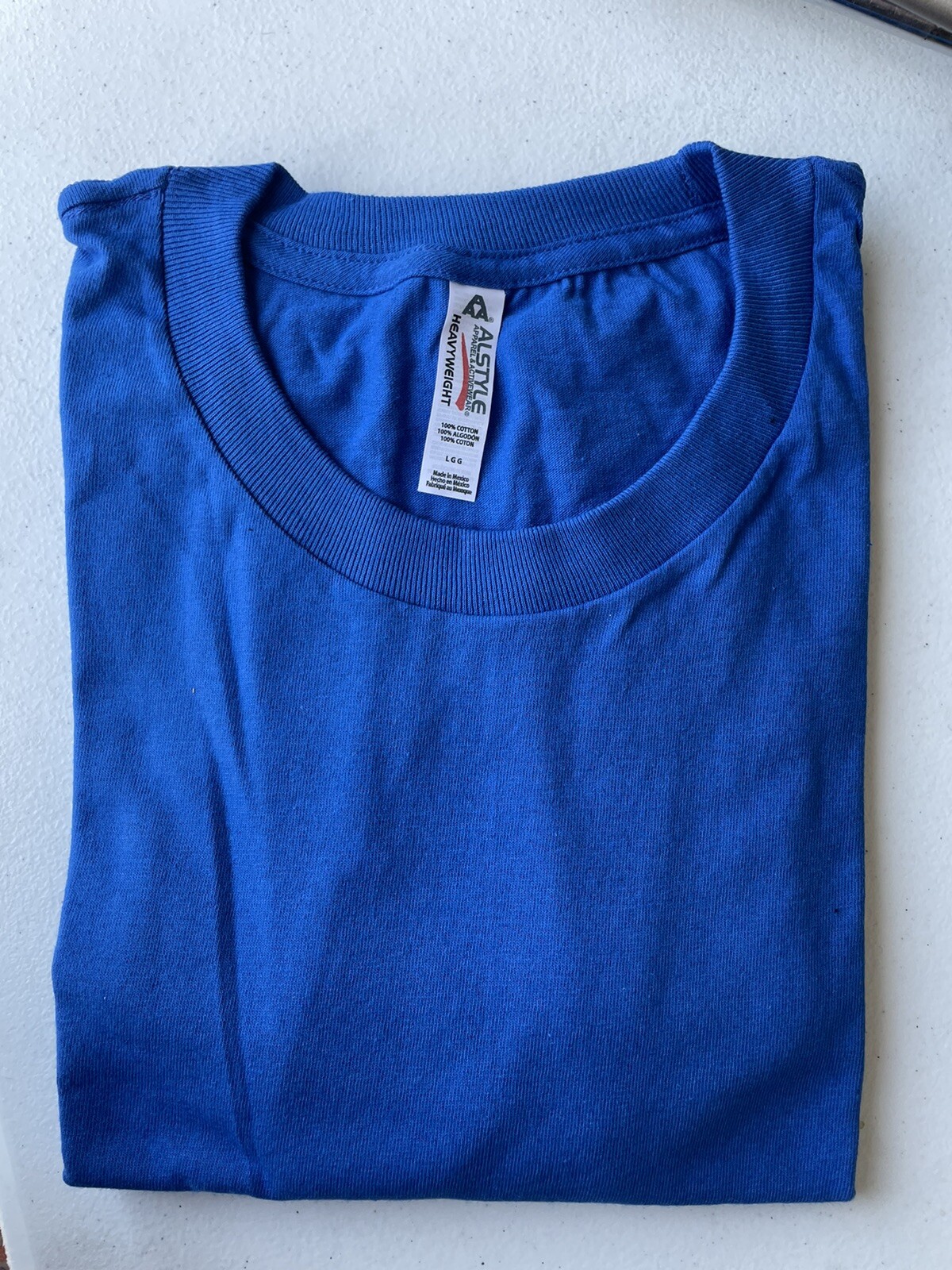 Men’s Alstyle Apparel & Active Wear Blue Large Short Sleeve T Shirt NWOT