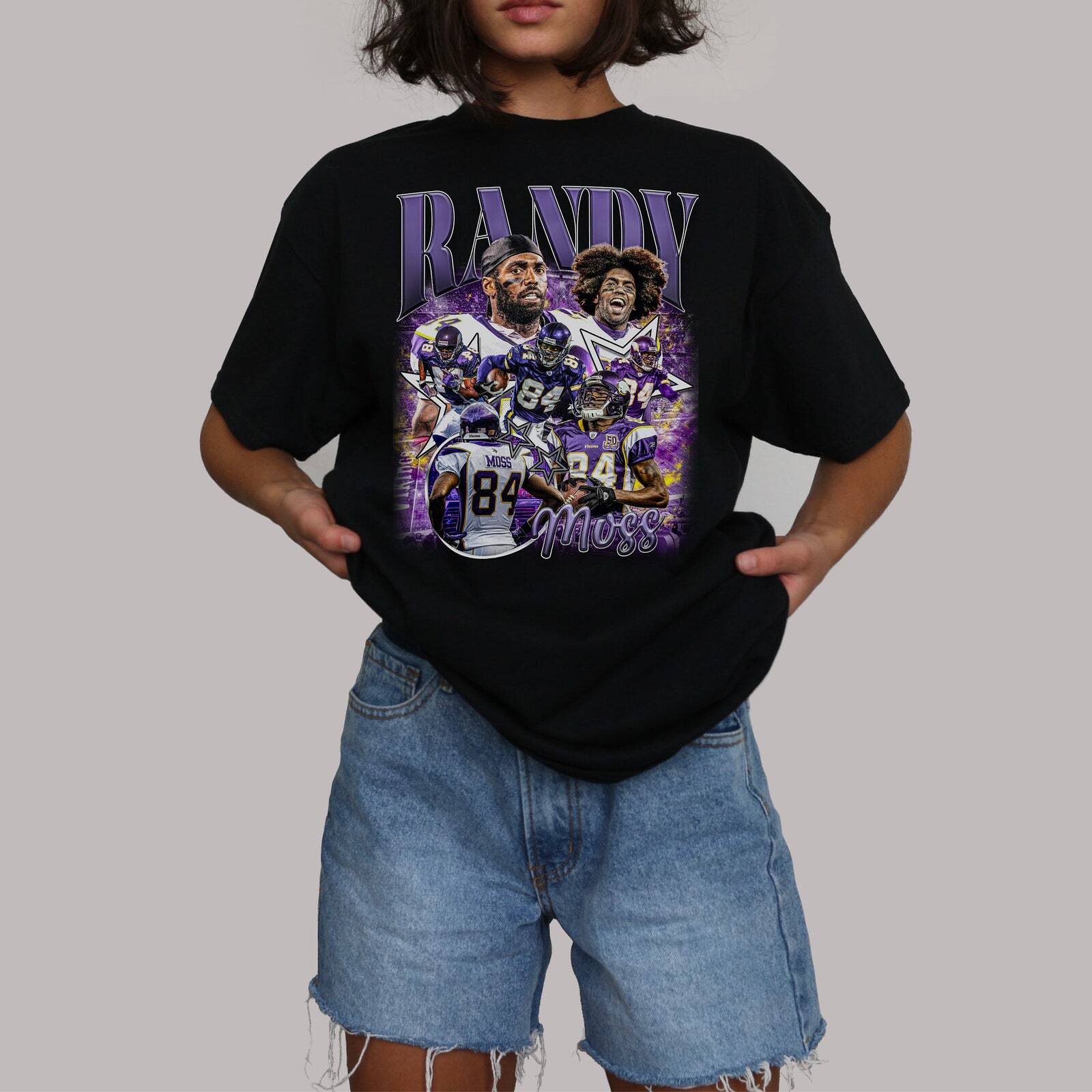 Randy Moss Vintage Bootleg T-Shirt, 90s Retro Randy Moss Graphic Tee, Randy Moss