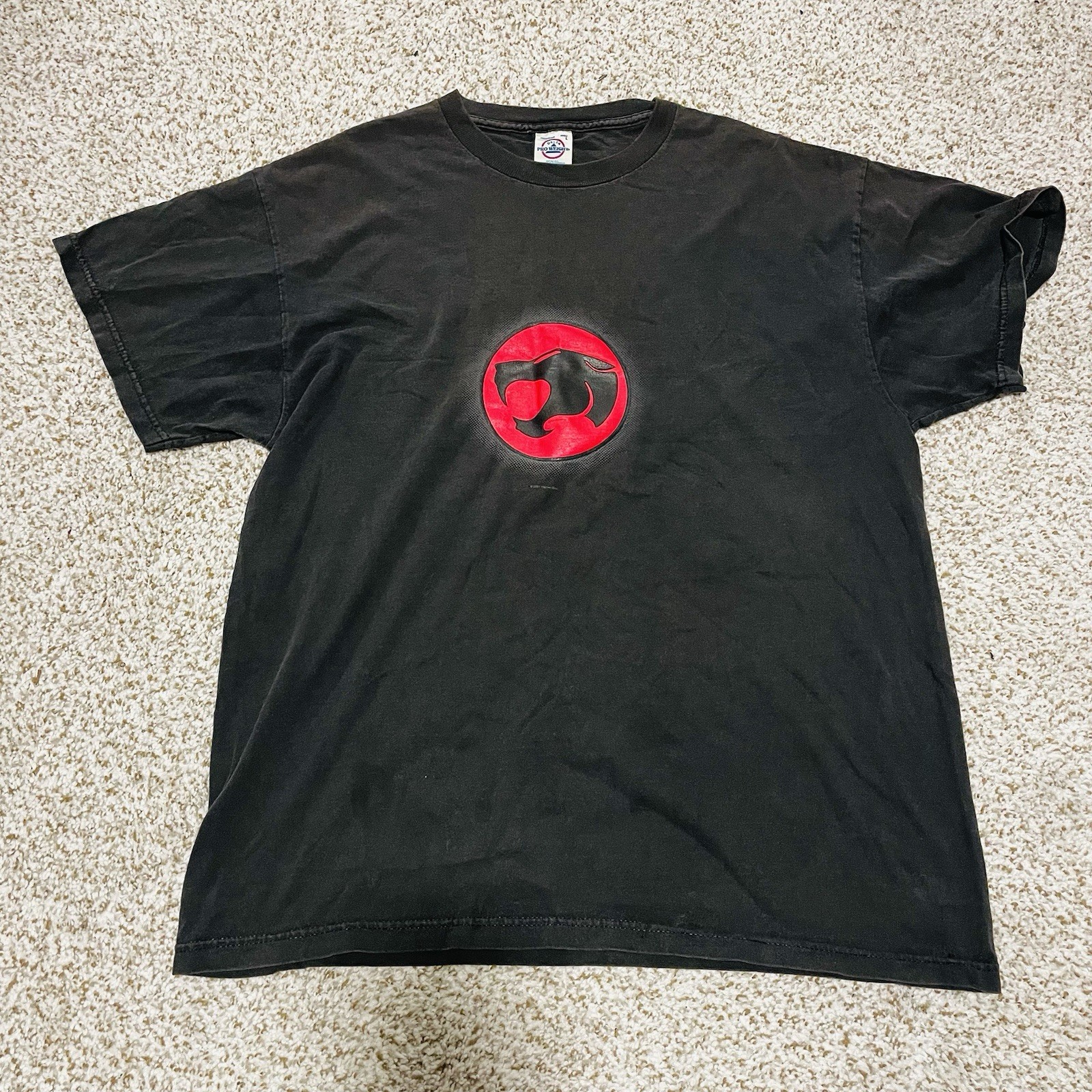 Vintage 2001 ThunderCats Logo T Shirt Warner Bros Delta Pro Weight Black L Y2K