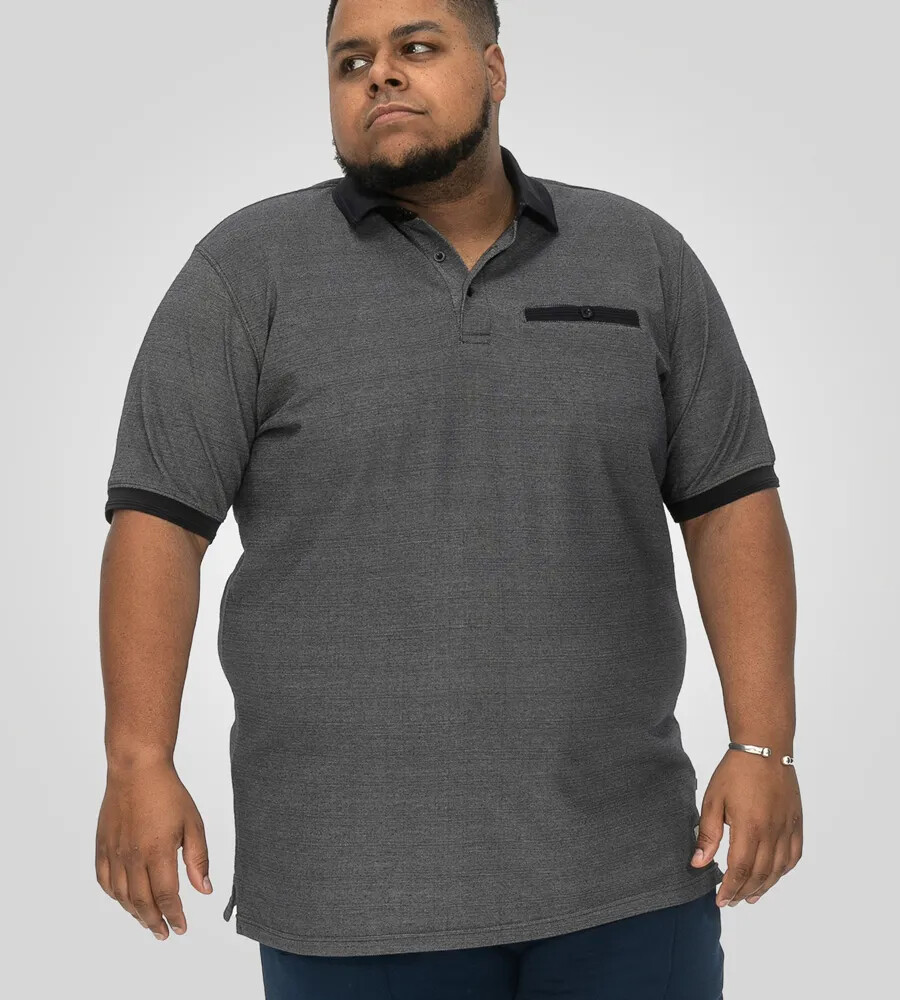 D555 Duke Big Mens Pique Polo Shirt With Contrasting Trims 2XL-6XL (611710)