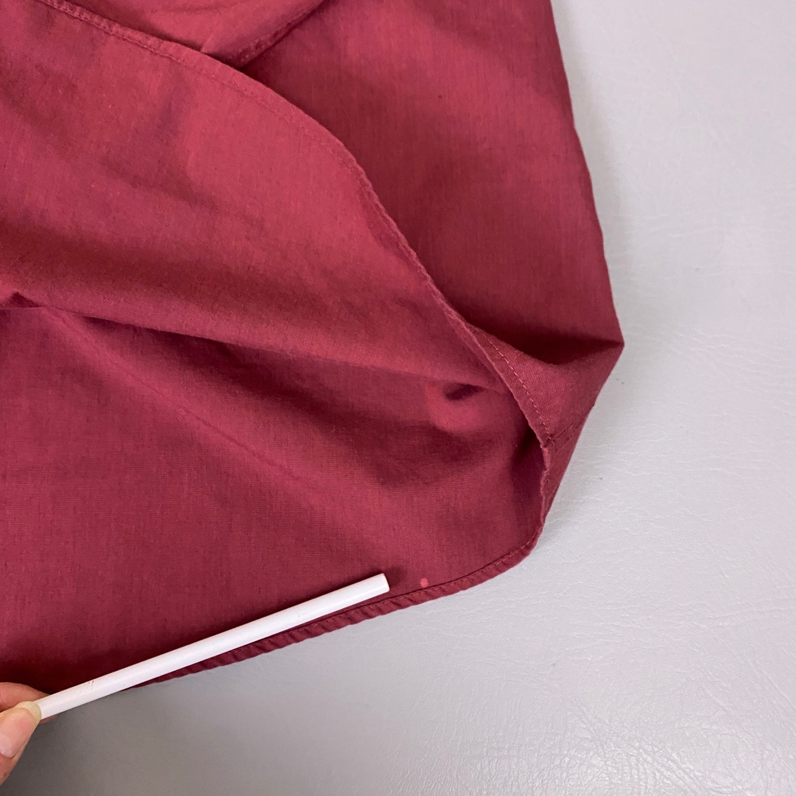 Port Authority Shirt Button Down Men’s 2XL Burgundy Red Long Sleeve Cotton