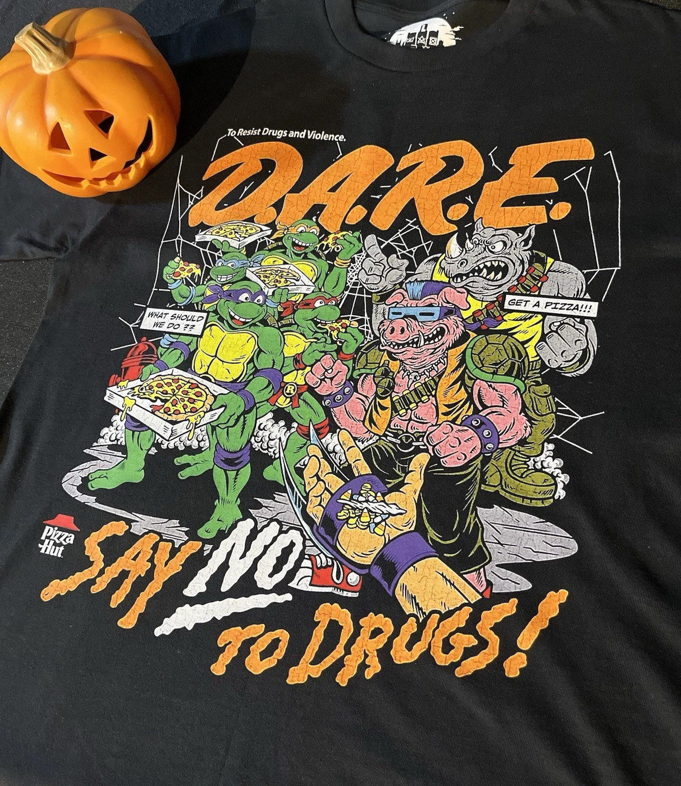 TMNT D.A.R.E. Halloween T-Shirt Vintage Design