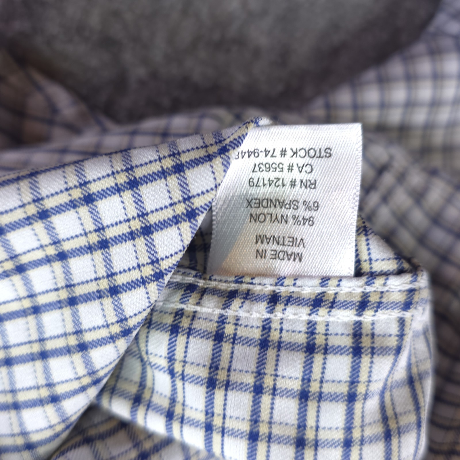 Johnston Murphy Performance Shirt Large – XL Long Sleeve Nylon Stretch Button