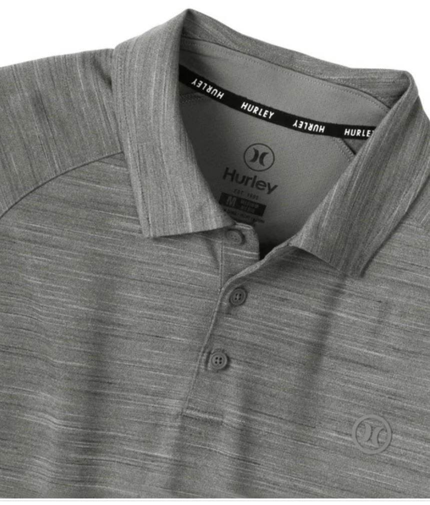 thehoffyhouse Hurley Gray Performance Polo Pick Your Size NWT