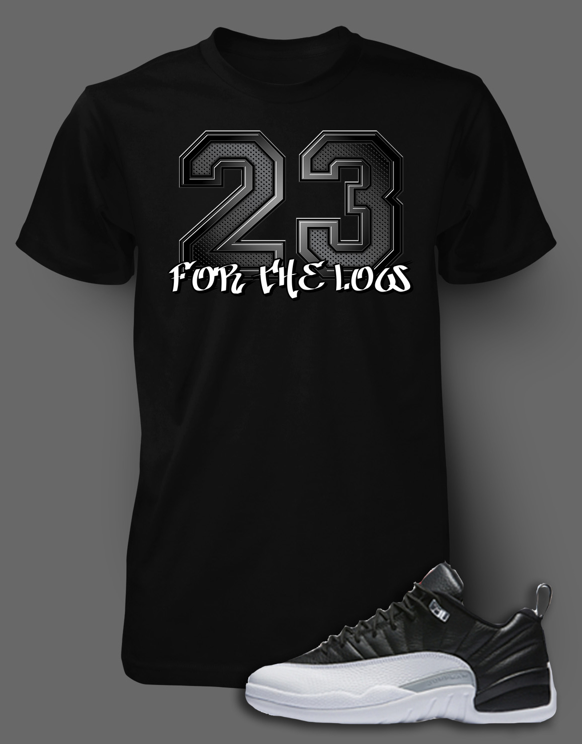 Men Tee Shirt to Match AIR J12 LOW PLAYOFFS Sneaker Sport Pro Club Shaka RTP