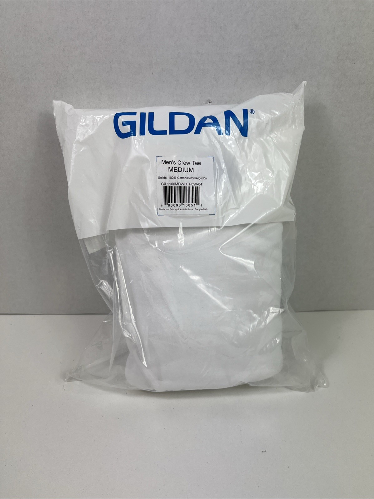 Gildan Mens Golden Crew T-Shirts Style G1100 White 6 Pack Medium NEW