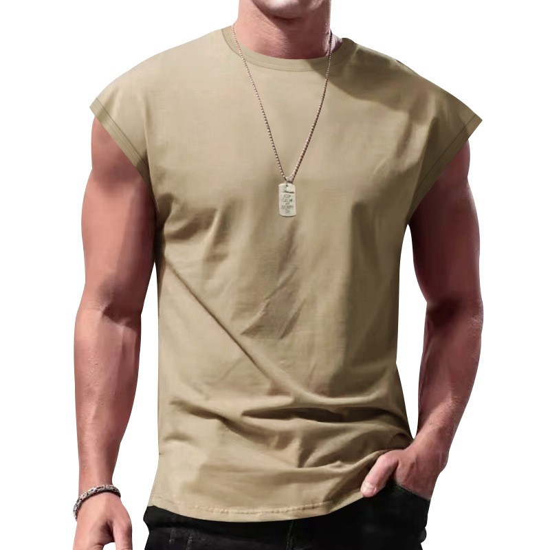 New Summer Solid Thin Sleeveless Tee