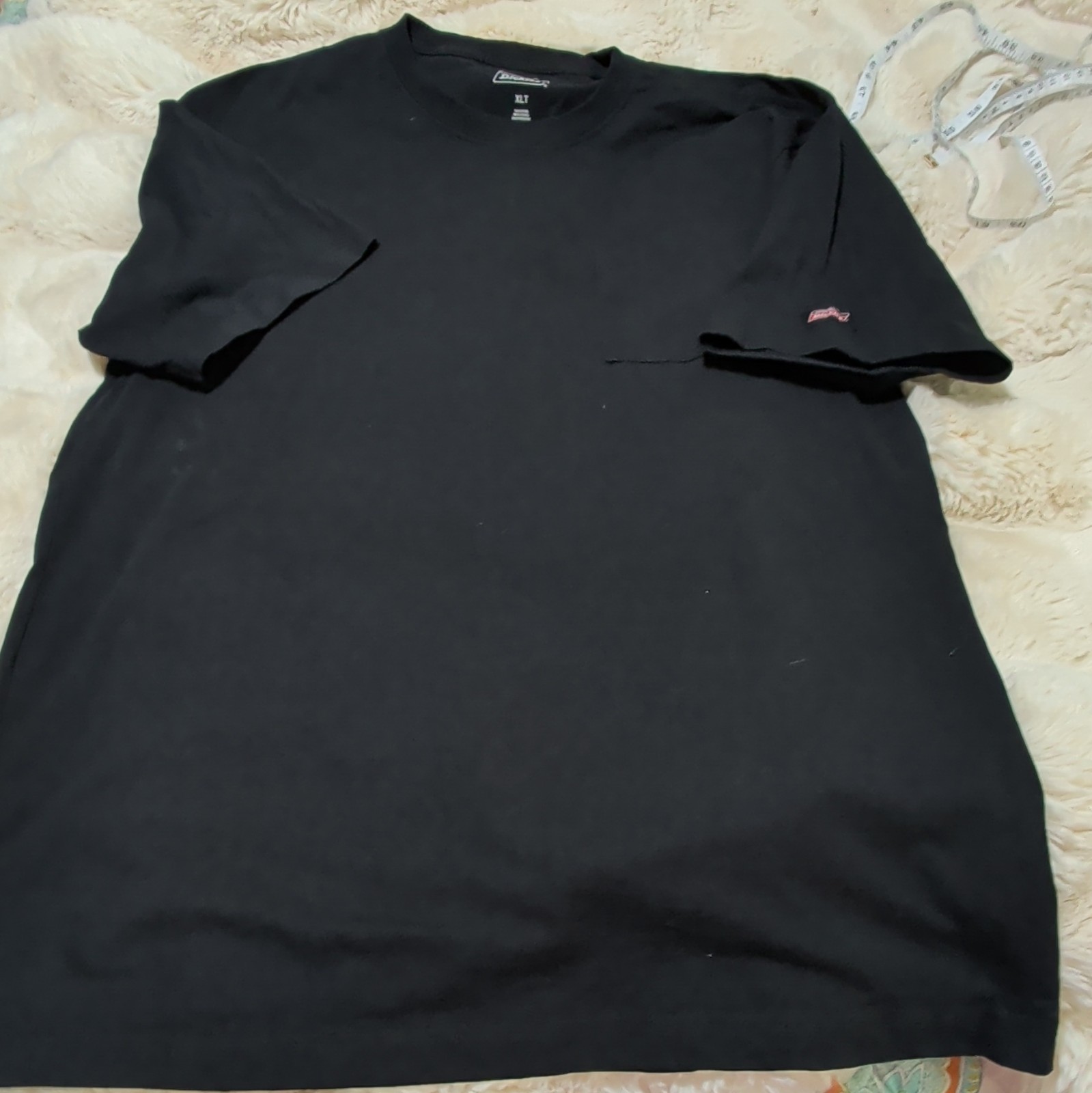 2 Dickies Men’s Black Cotton Knit Pocket T-Shirts, Short & Long Slv XLT
