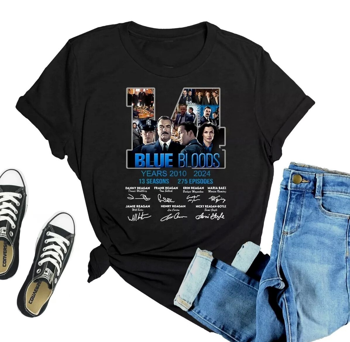 Blue Bloods 14 Years 2010-2024 10 Season Signed The Memories Shirt