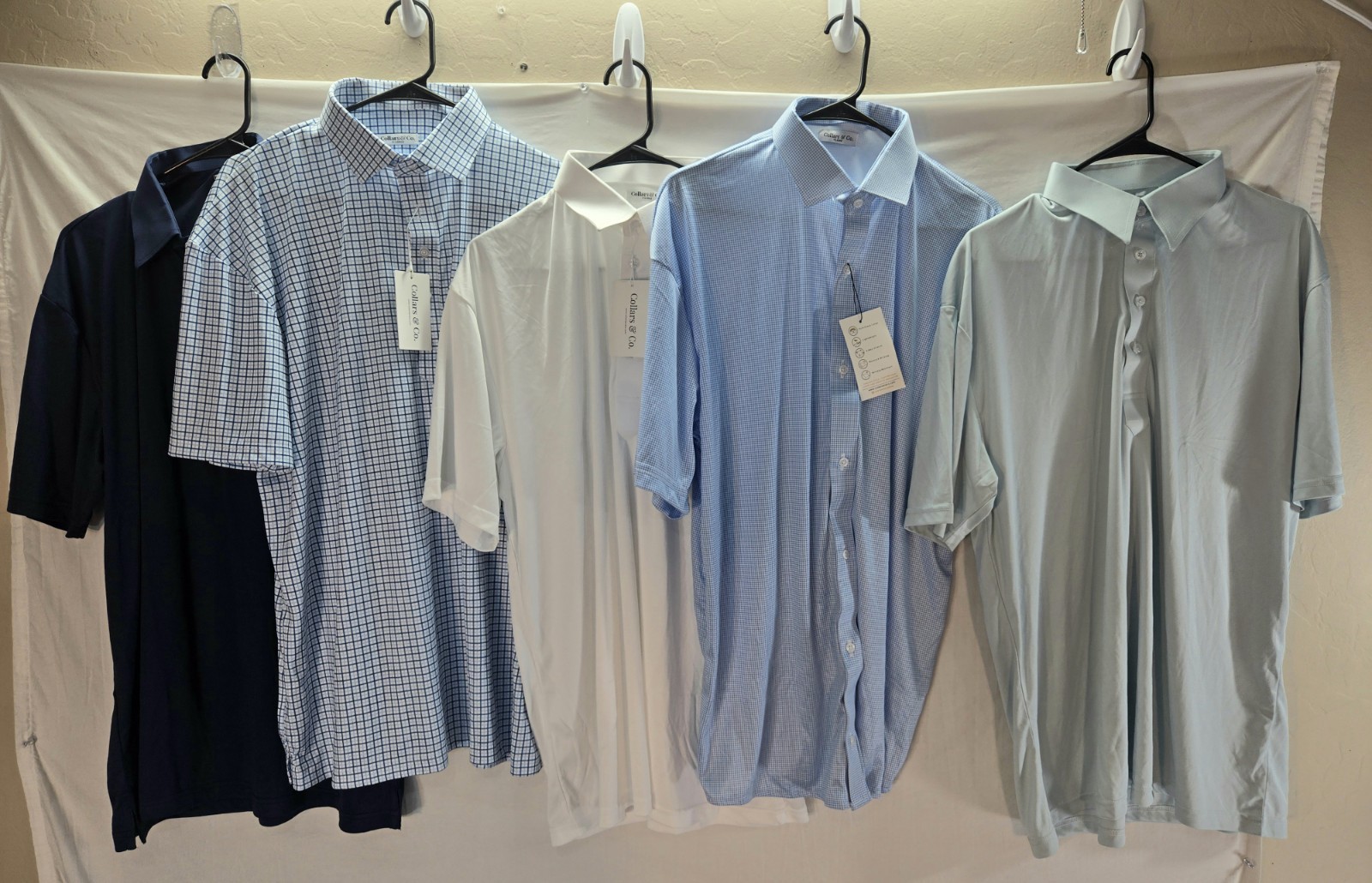 Lot of 5 Collars & Co Men’s XL Polo Dress Shirts NWT & NWOT