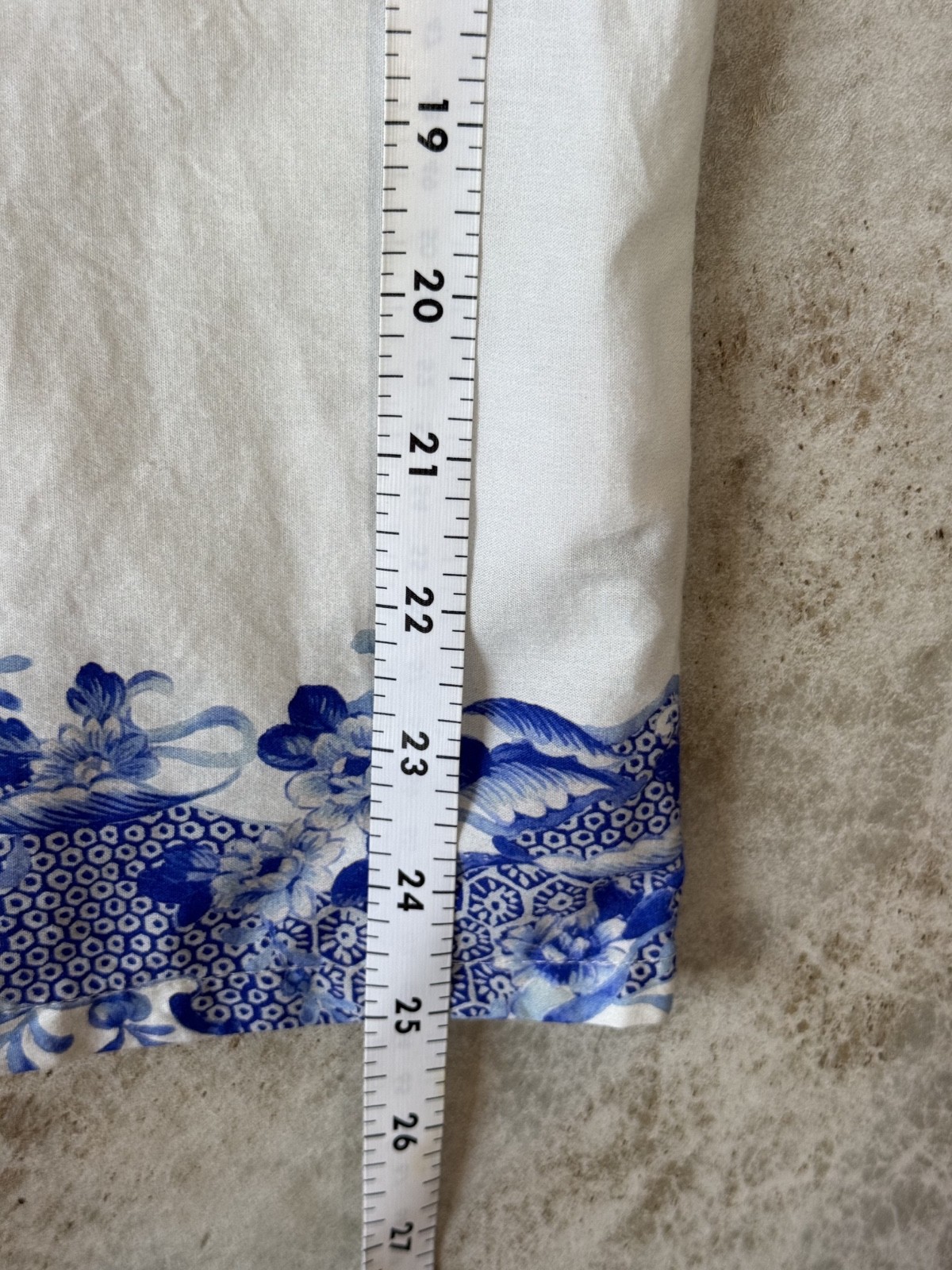 John Elliott Blue Tile Print Shirt Cotton Rayon Size 2 Medium Resort