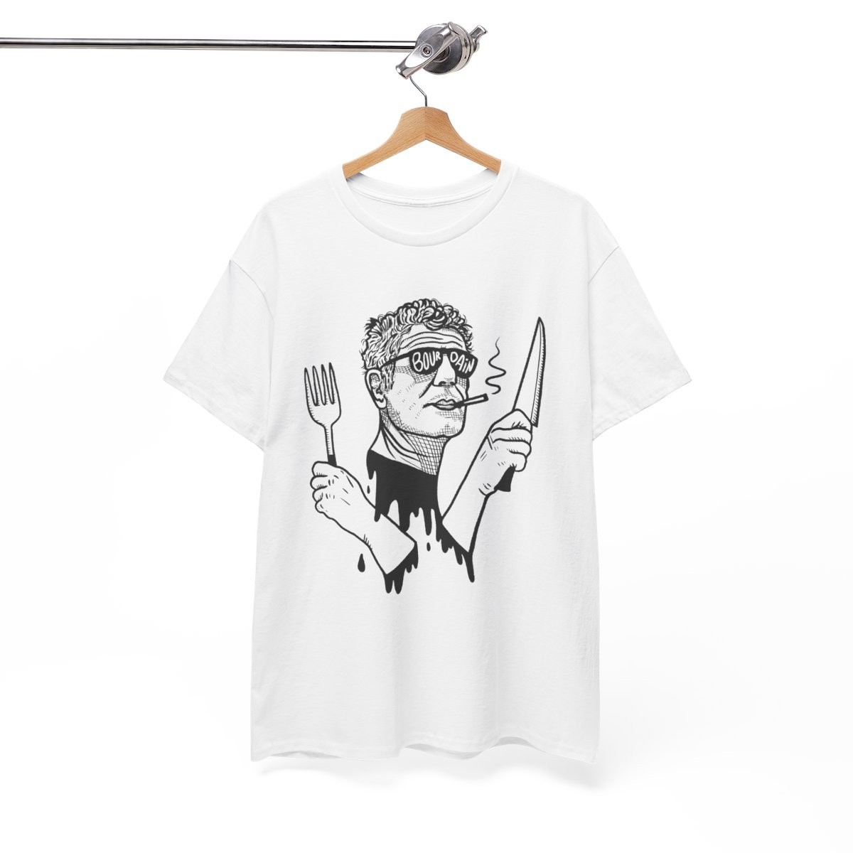 Anthony Bourdain (Knife and Fork) T-shirt Unisex Tee