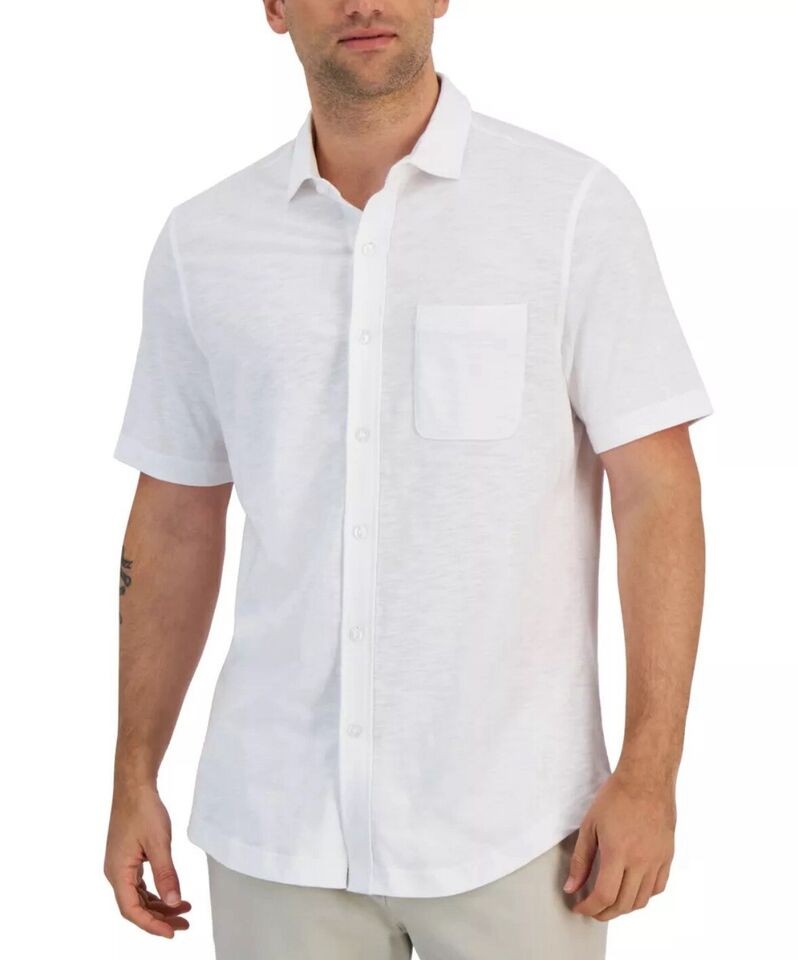 Club Room Mens Cotton Collared Button-Down Shirt XL $49.50 100151011MN