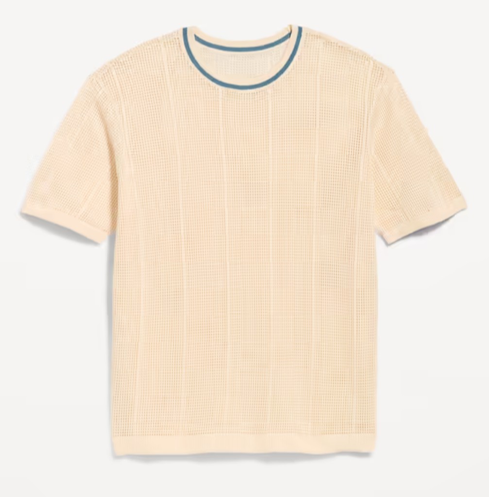 Old Navy Relaxed Mesh-Knit T-Shirt Medium