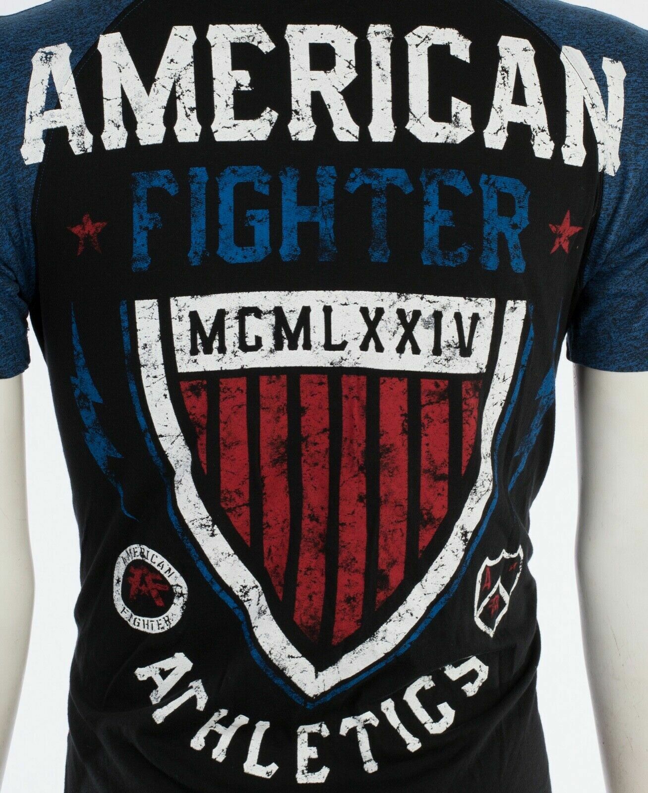 AMERICAN FIGHTER Sherman Eagle Black Athletic Mens Crewneck T-shirt M-3XL NWT