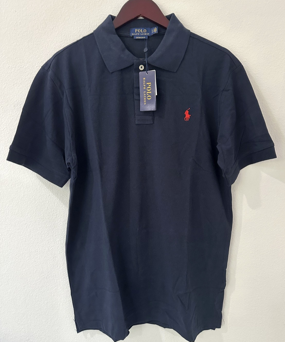 Ralph Lauren Men’s Custom Slim Fit Polo Shirt Navy XL Short Sleeve Mesh New