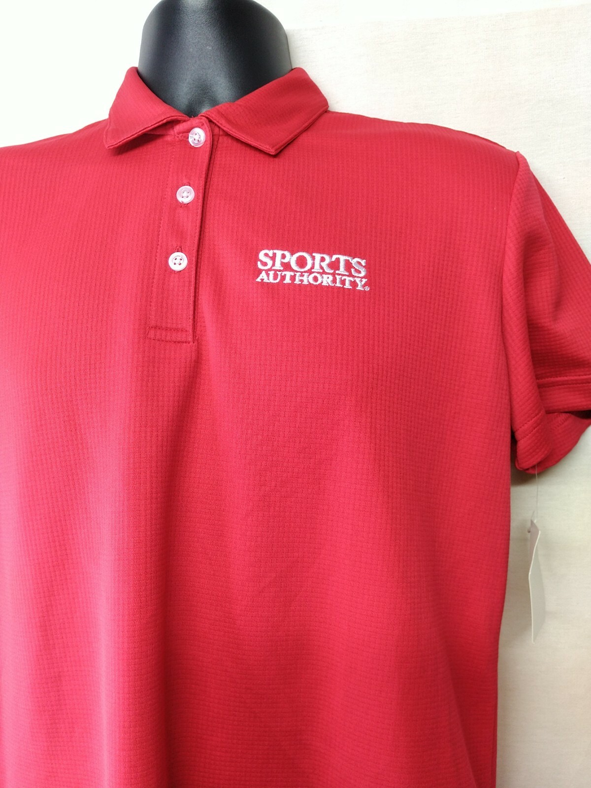 Sports Authority Men’s Red Short Sleeve ‘SofSole” Collared Polo Shirt SZ Varies