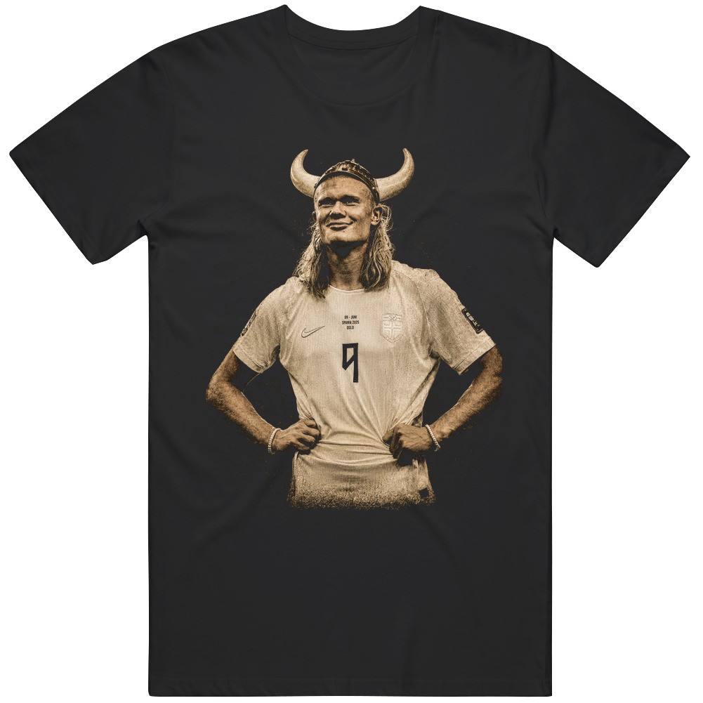 Erling Haaland Norway Legend Football Streetwear Cool Graphic v3 T Shirt