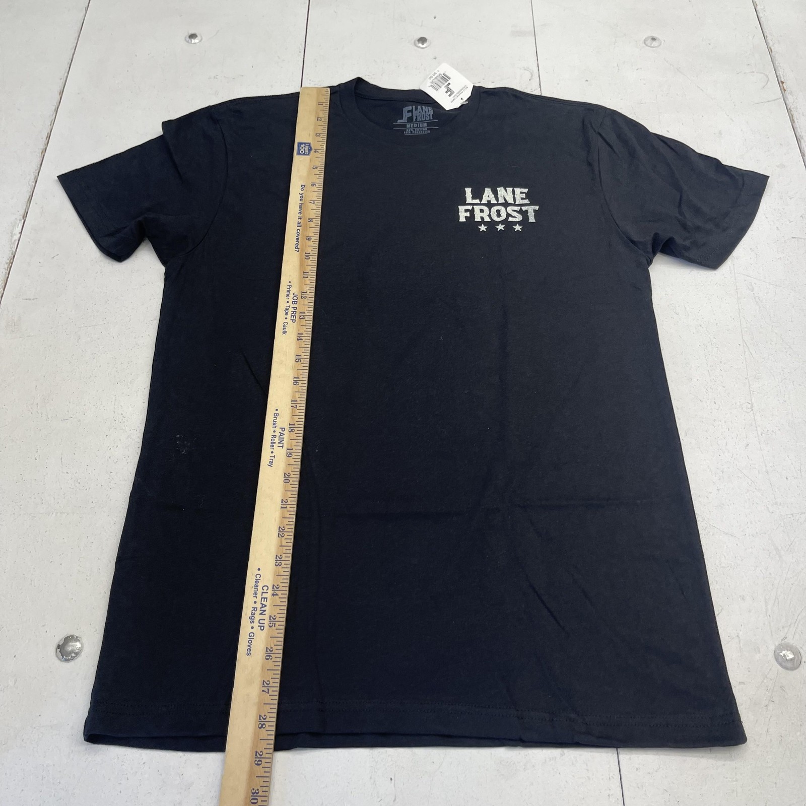 Lane Frost Shirt Mens Medium Black America Forever Graphic Tee Rodeo Patriotic