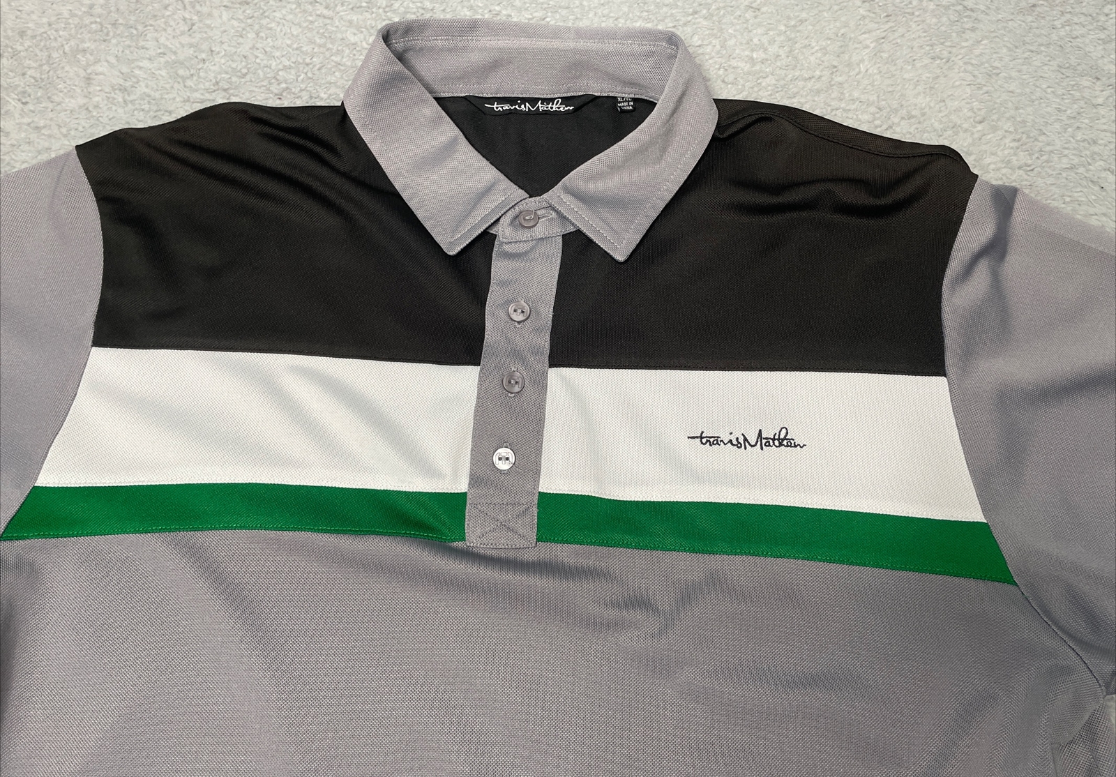 Travis Mathew Soft Feel Polyester Golf Breathable Performance Polo Shirt Mens XL