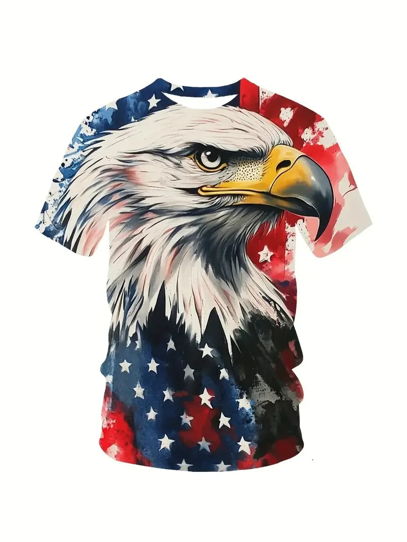 American Flag & Bald Eagle 3D All Over Print T-Shirt