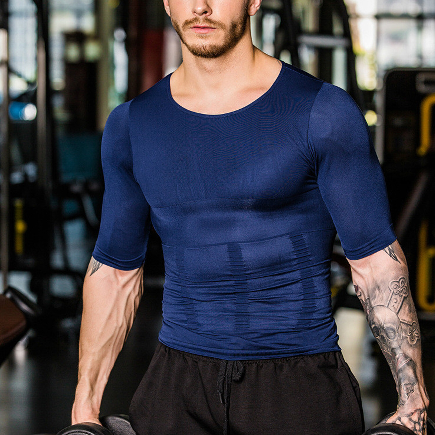 Gynecomastia Compression T-Shirts for Men Slimming Undershirt Body Shaper Top