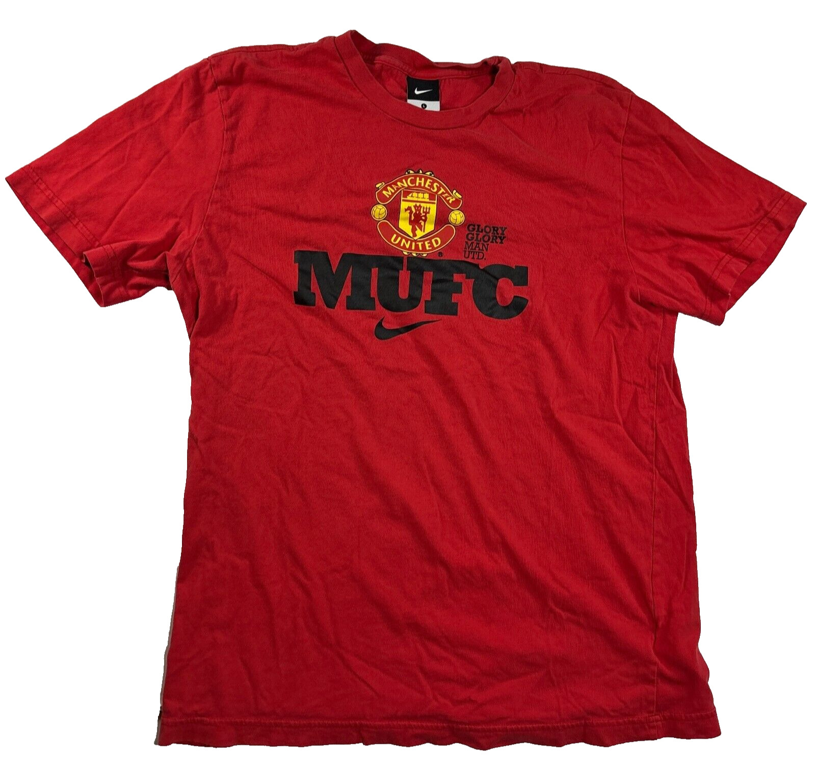Manchester United MUFC Nike Shirt Soccer FC Red Devils Football Short Sleeve LG