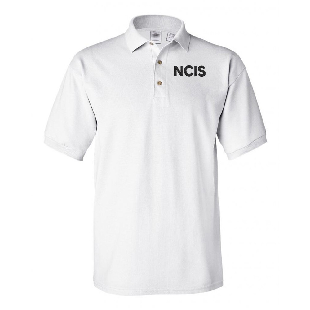 NCIS embroidered white polo shirt (cotton/poly)