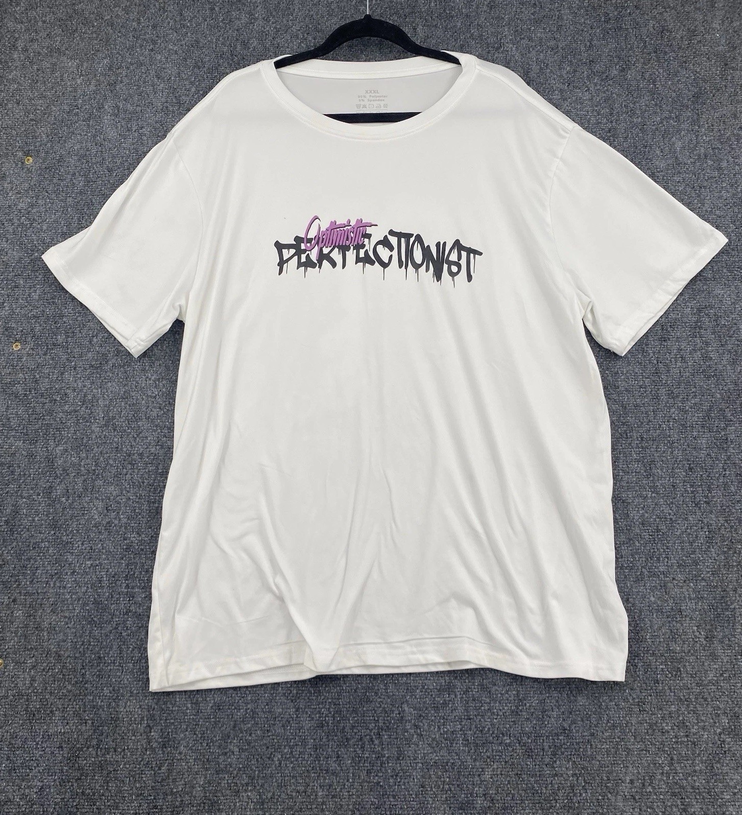 Mens XXXL Loose Fitting Crew Neck Graphic T Shirt