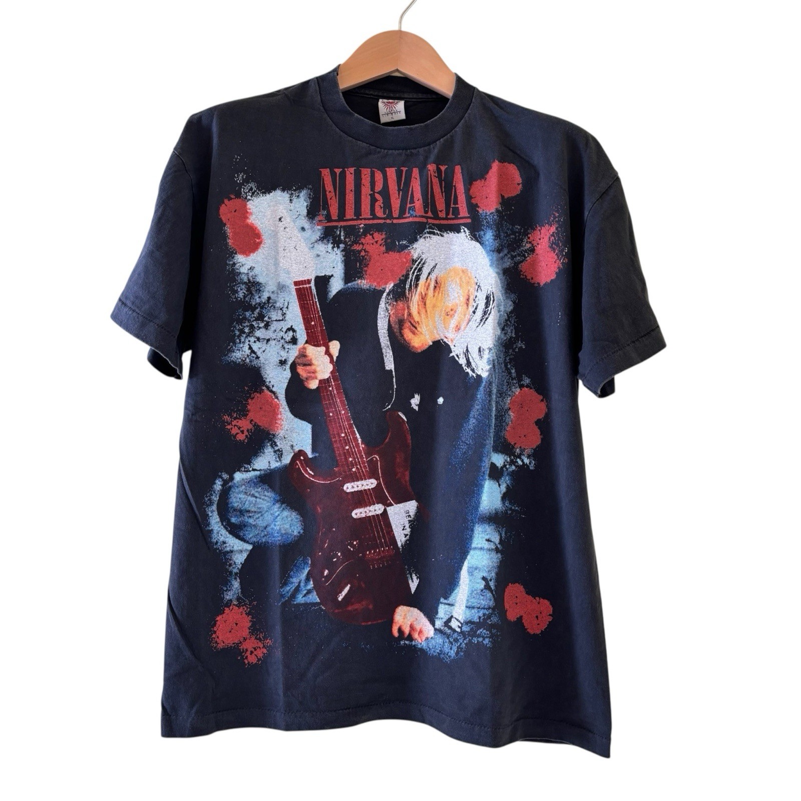 VTG Nirvana Kurt Cobain Scarecrow Cross Field Modern Band Shirt XL REPRINT