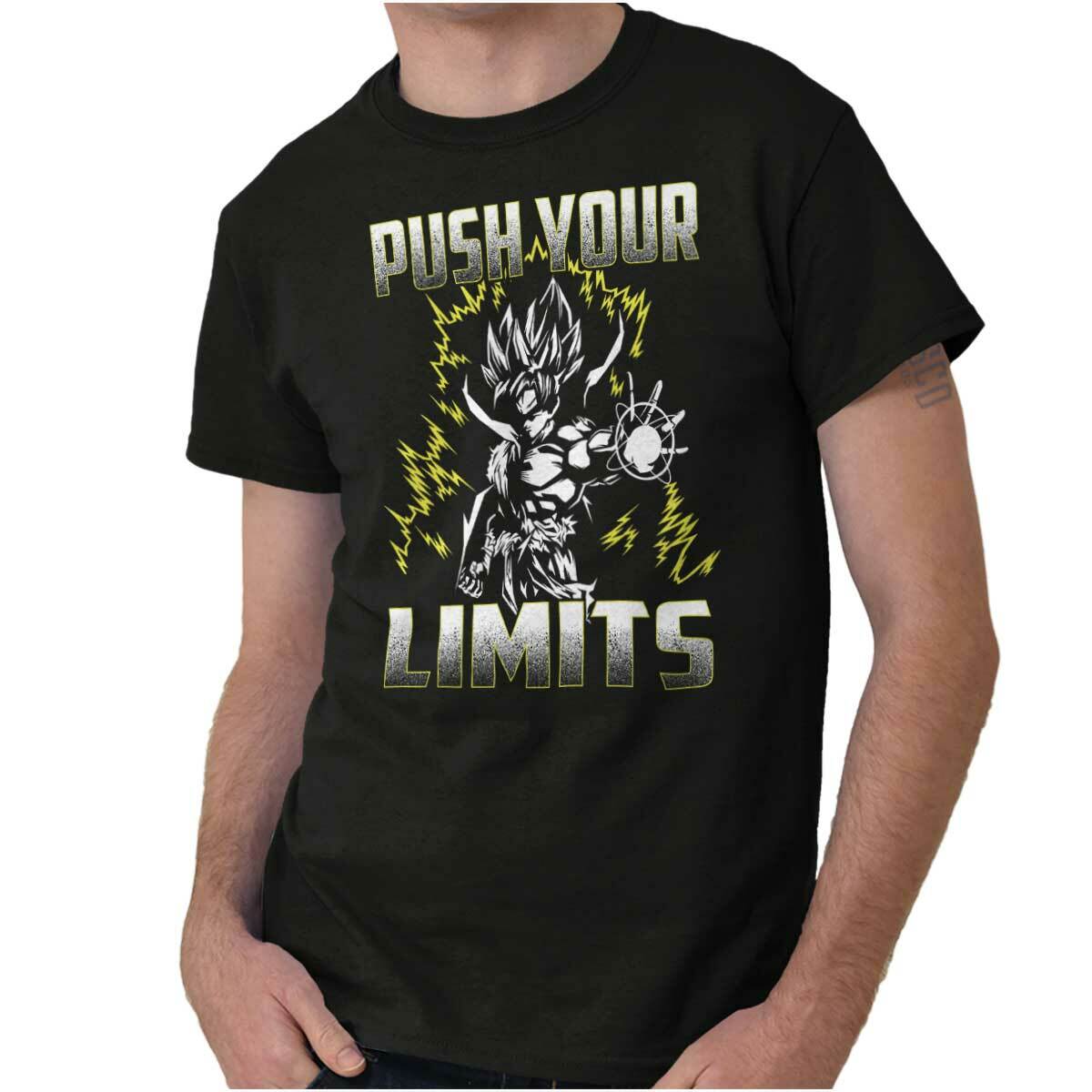 Push Your Limits Nerdy Ninja Workout Anime Womens or Mens Crewneck T Shirt Tee