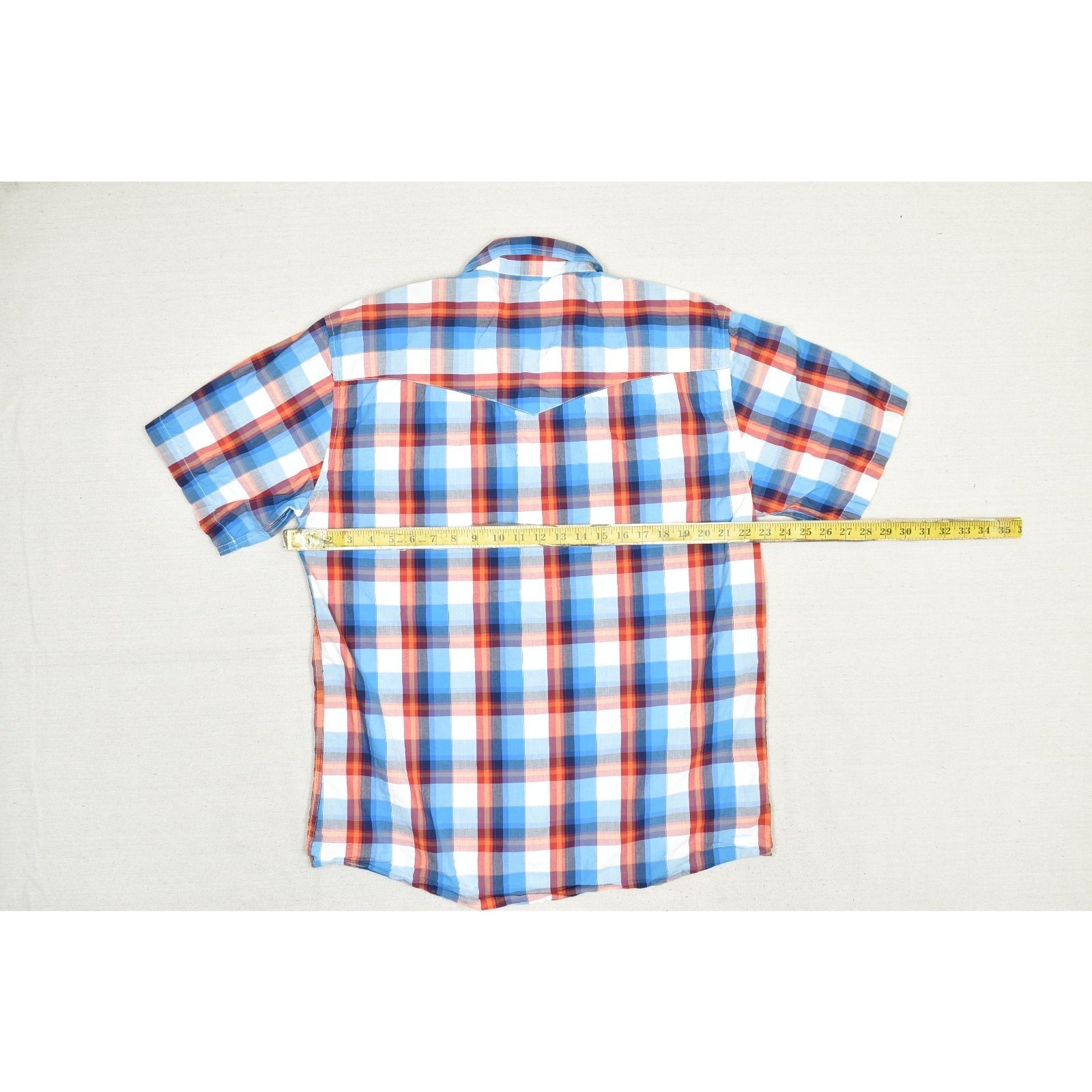 Cowboy Legend Plaid Western Pearl Snap Shirt Regular Size XL 100% Cottton