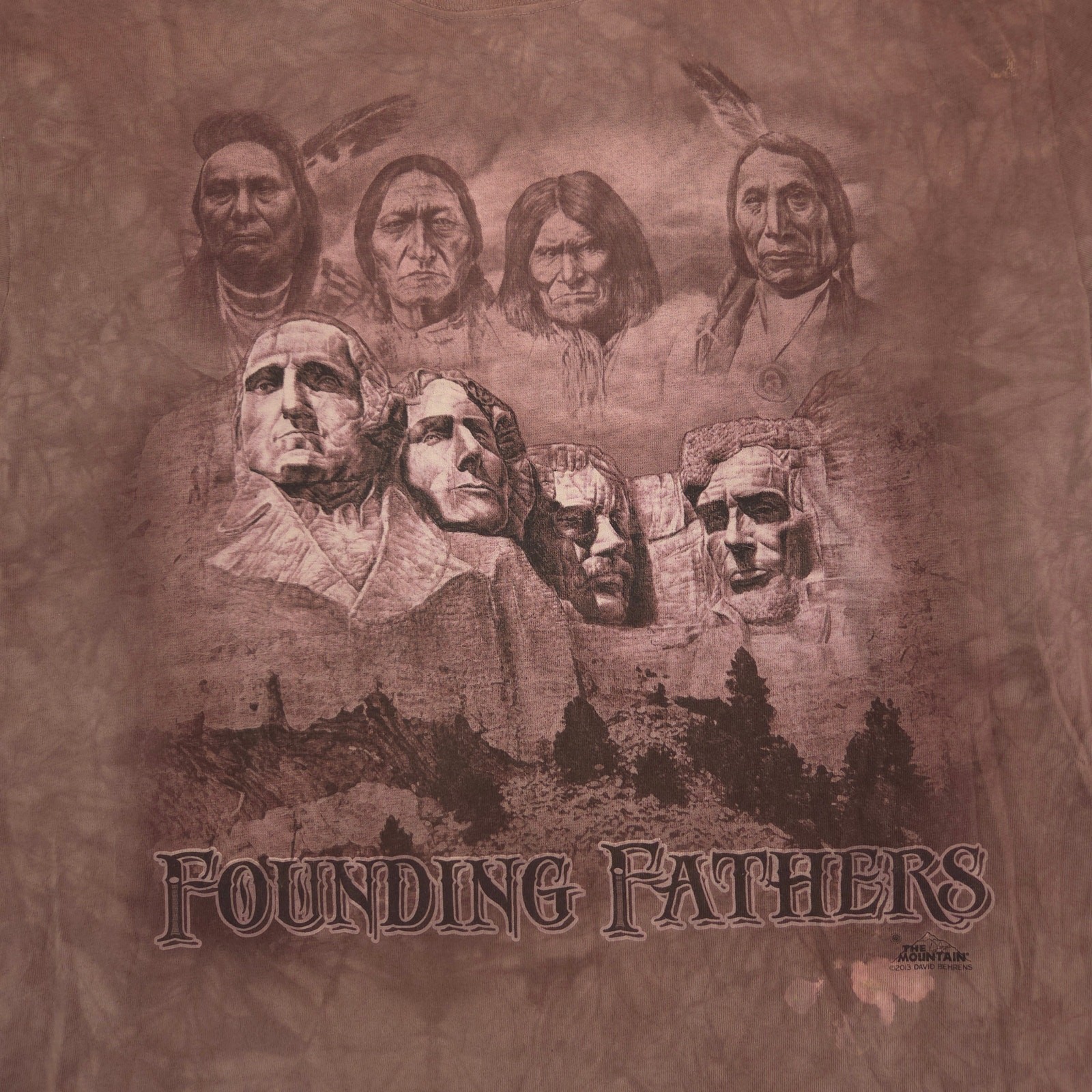 The Mountain Crew Neck Short Sleeve Graphic T Shirt Mens Size Large L Tie Dye