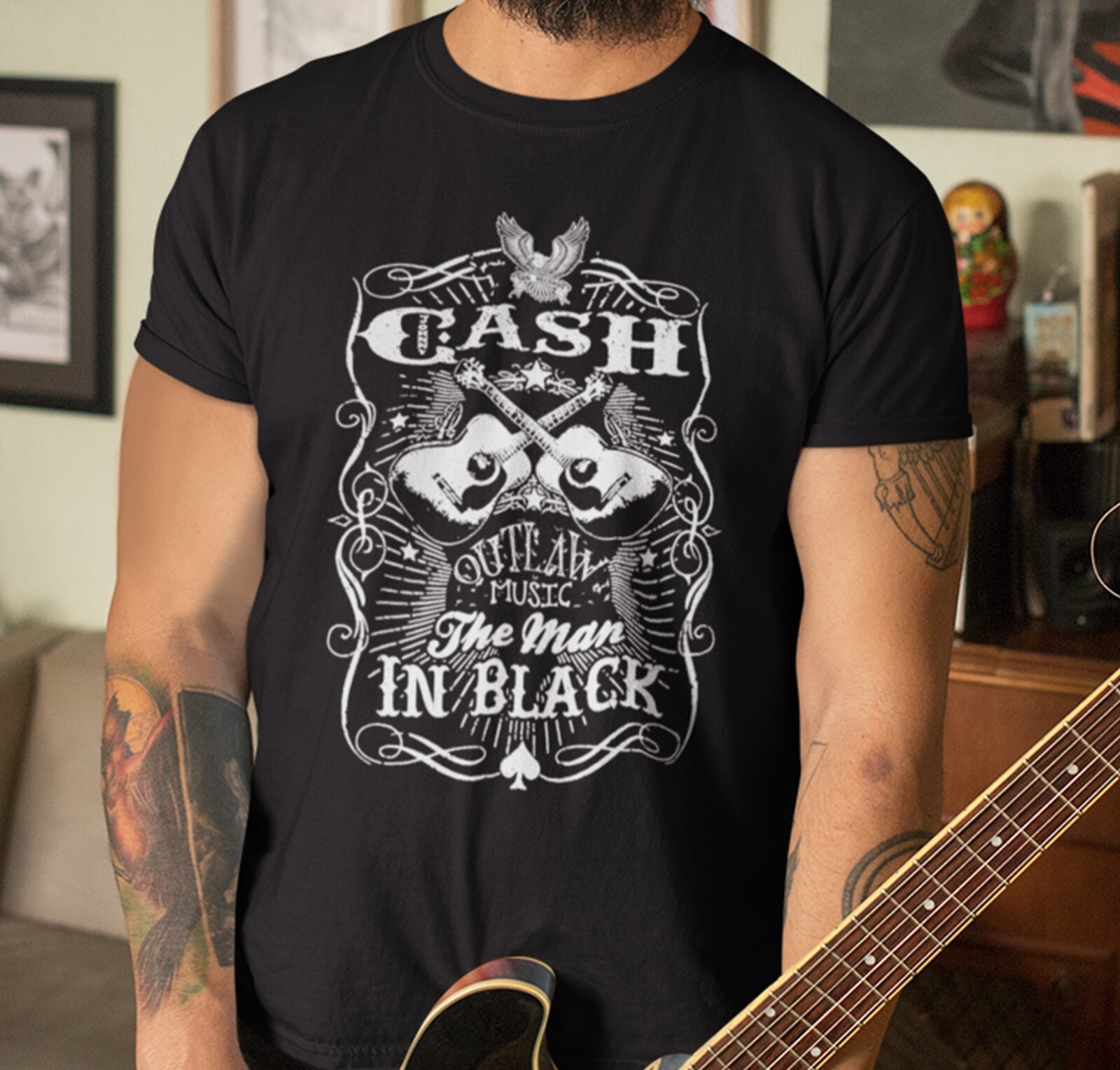 Johnny Cash T-Shirt, The Man in Black Shirt, Outlaw Country Shirt, Rock Shirt