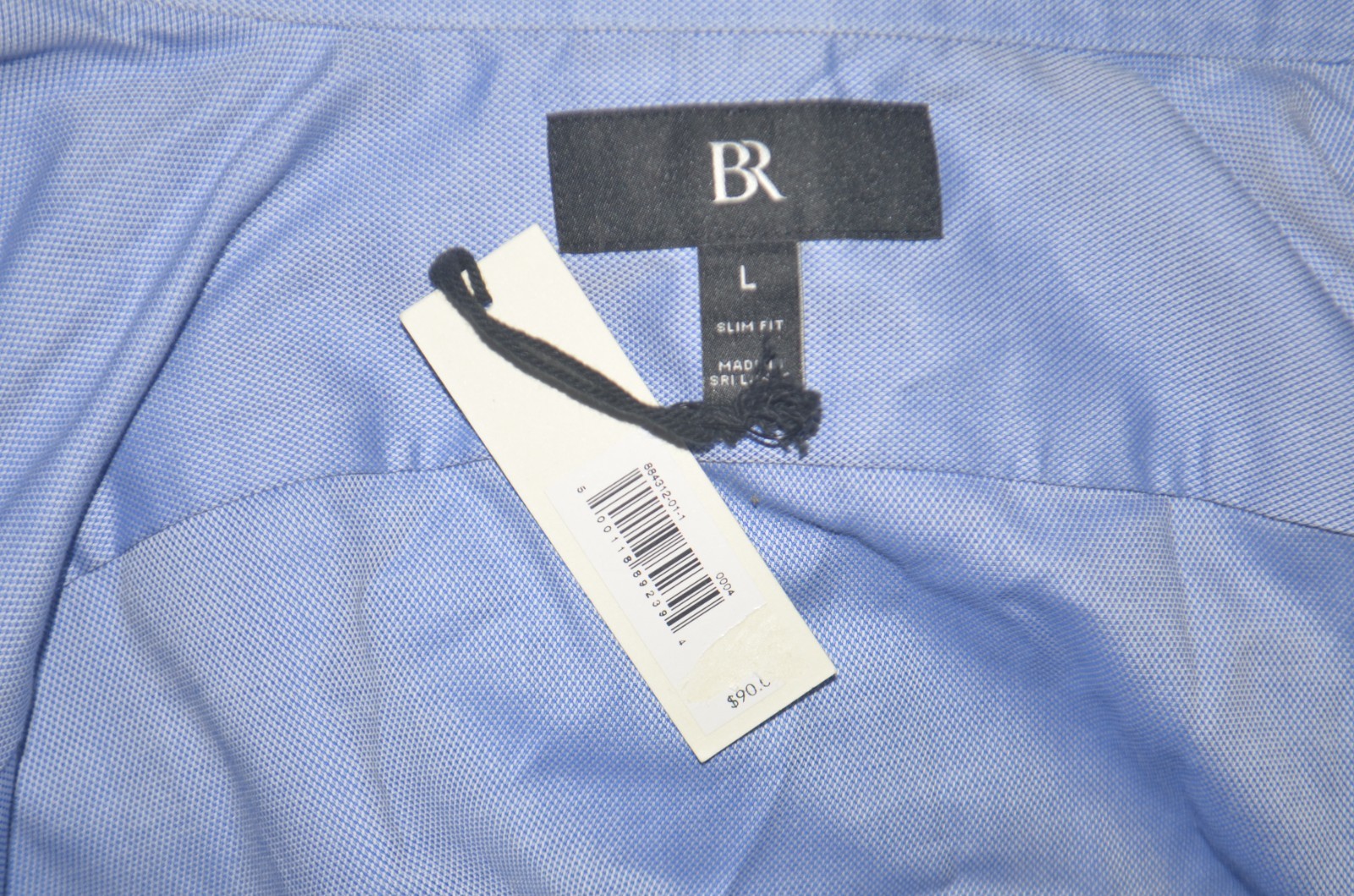 NWT BANANA REPUBLIC Slim Fit Royal Oxford Blue Cotton Dress Shirt Sz L 16.5
