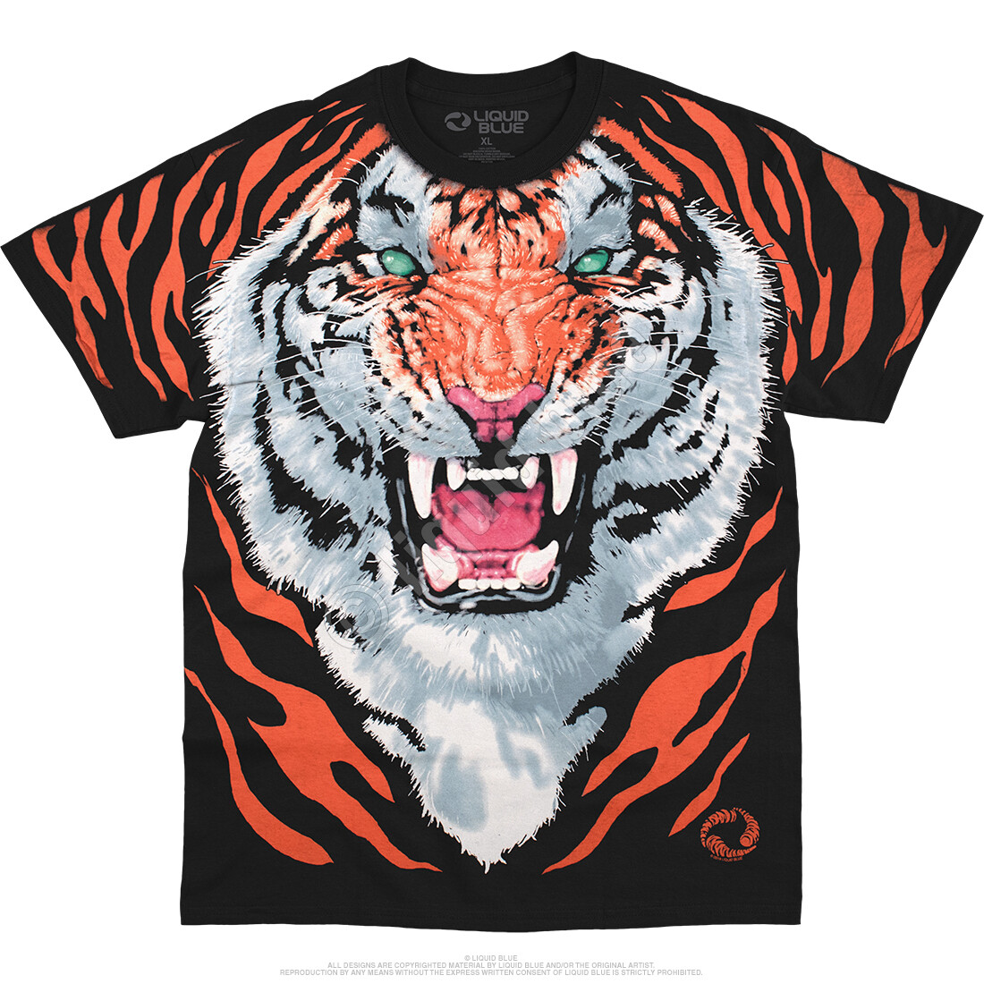 TIGER-All Over Big Print-EXOTIC WILDLIFE-2 SDD T-SHIRT S-M-L-XL-XXL Jungle