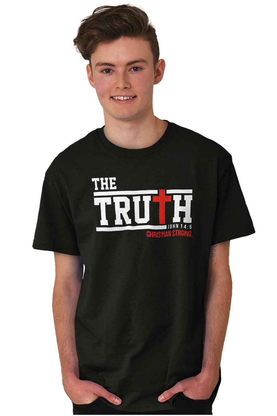 Truth Christian Strong Religious Lord God Womens or Mens Crewneck T Shirt Tee