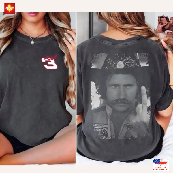Racing Middle Finger T-shirt, 90s Nascar Shirt, Dale Earnhardt Tee