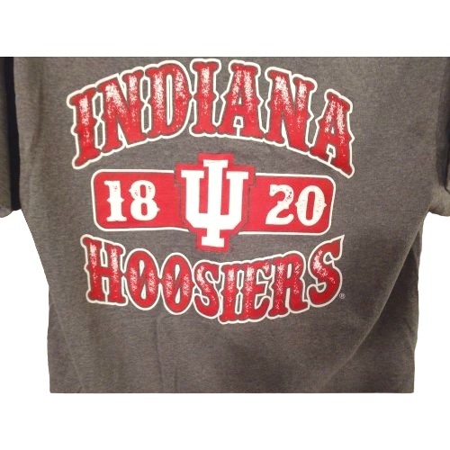 University of Indiana Me’s T-Shirt Large Gray Cowl Neck IU Hoosiers NCAA College