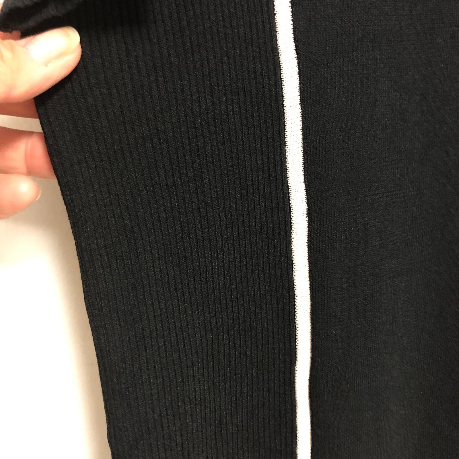 vtg mens Black Ribbed Knit Button Up Top Sz M Rayon Nylon Blend Hong Kong EUC