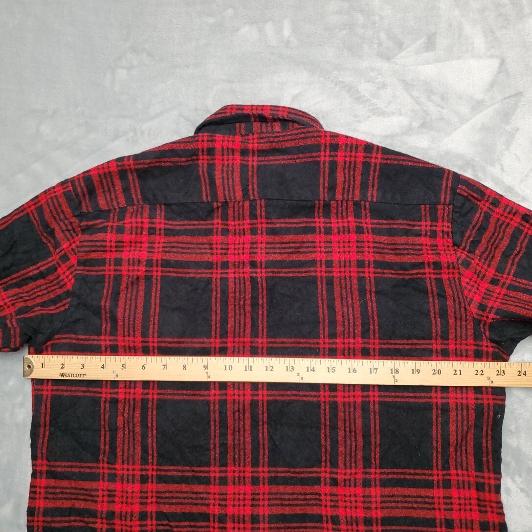 VTG Backpacker Shirt L Red Tartan Plaid Flannel Outdoor Classic Retro Gorpcore