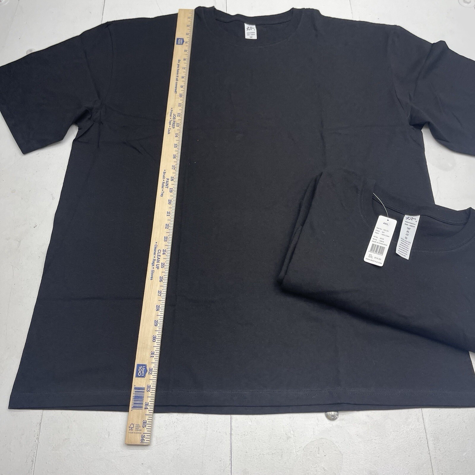 IBS Style 2 Pack Basic Black Short Sleeve T Shirts Mens Size 4XL New