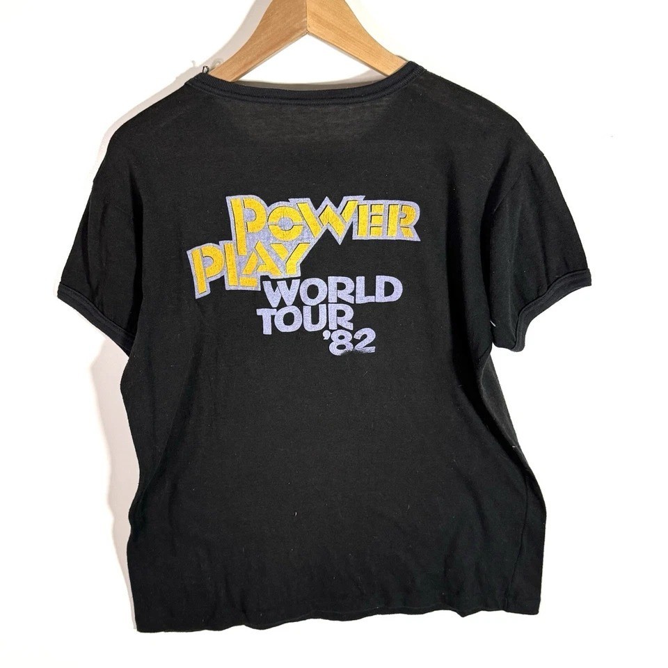 1980’s April Wine Power Play Tour Graphic Ringer T-shirt Reprint Twoside FN1428