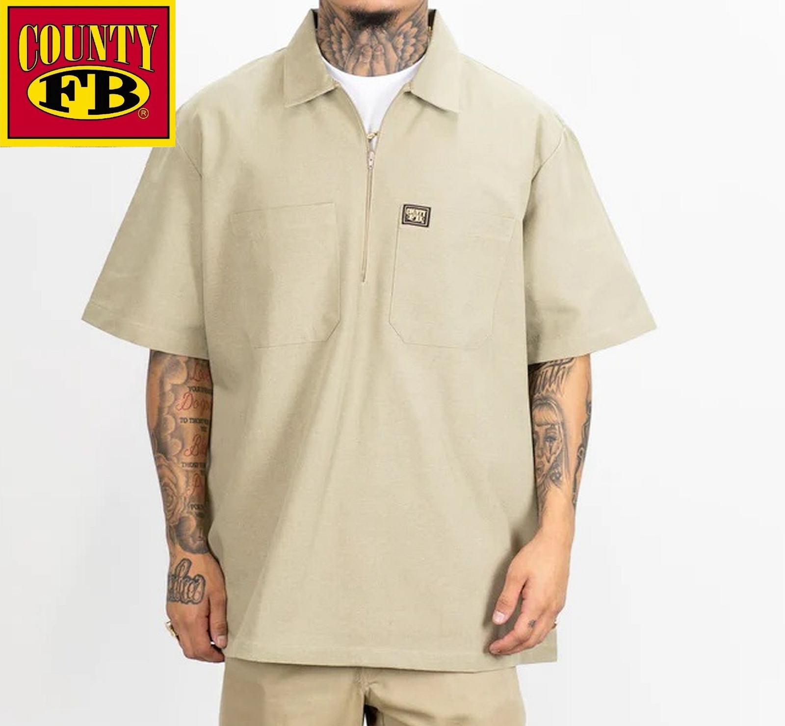 FB County 1/2 Zip Short Sleeve 2 Pocket Shirt