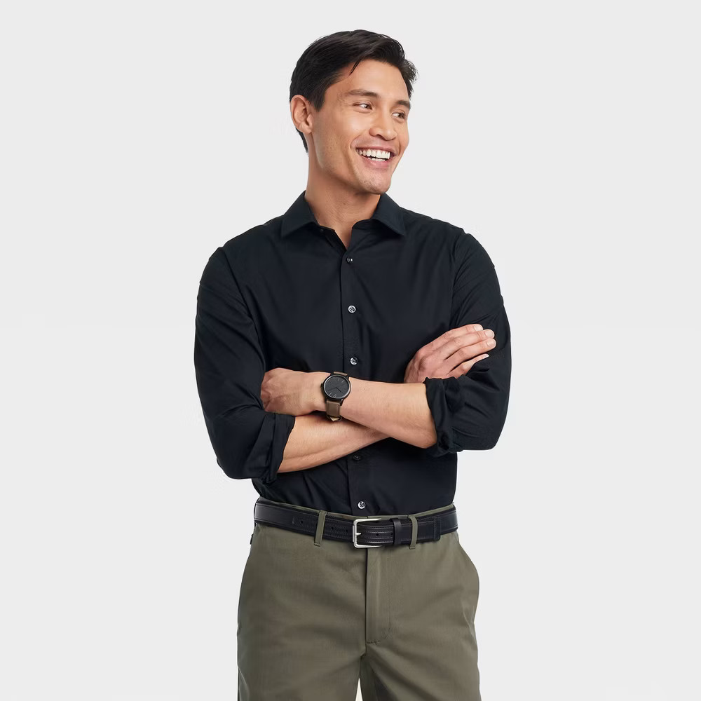 Goodfellow & Co Men’s Performance Button Down Dress Shirt Long Sleeve