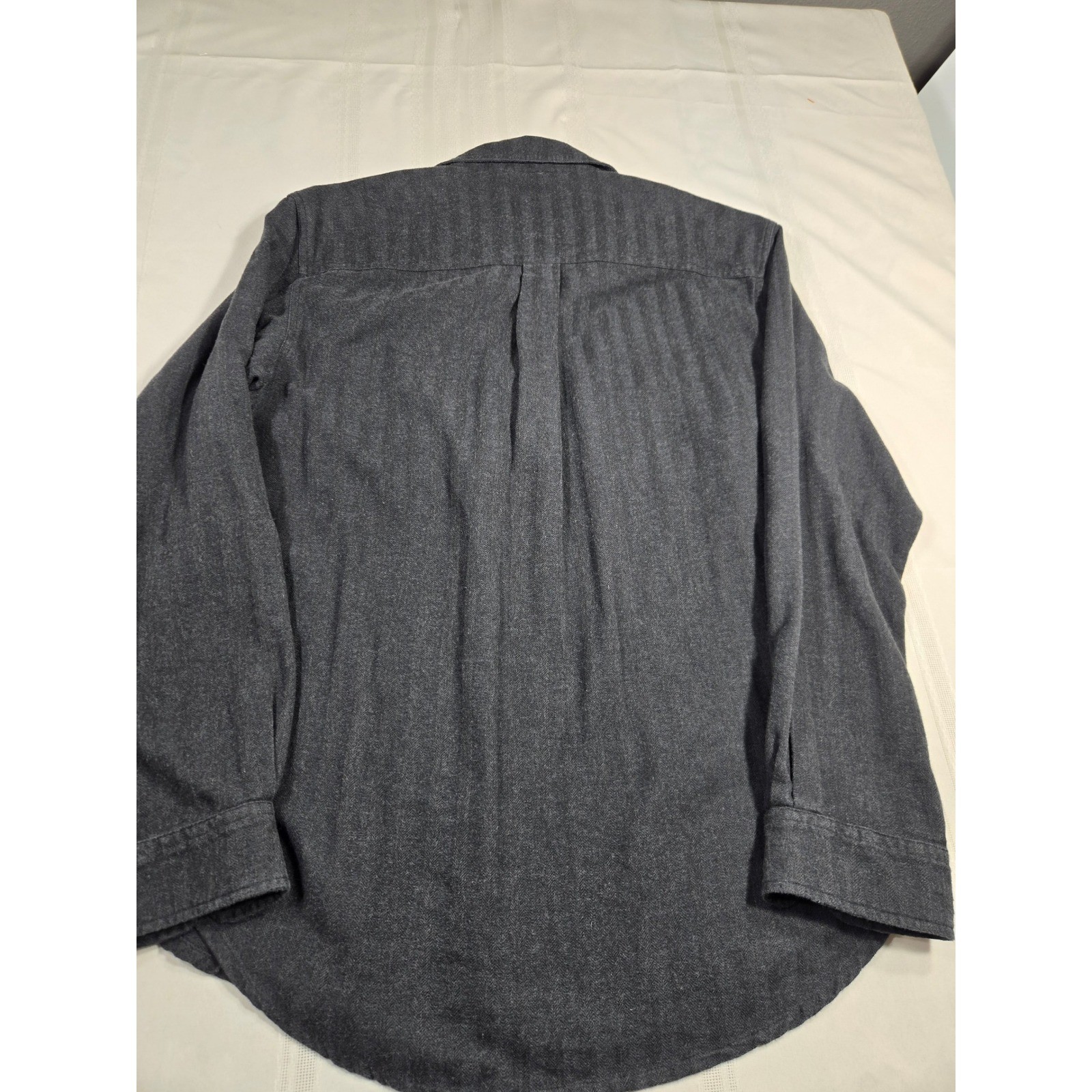 The Territory Ahead Mens Medium Grey Herringbone Southwestern Flannel Shirt M