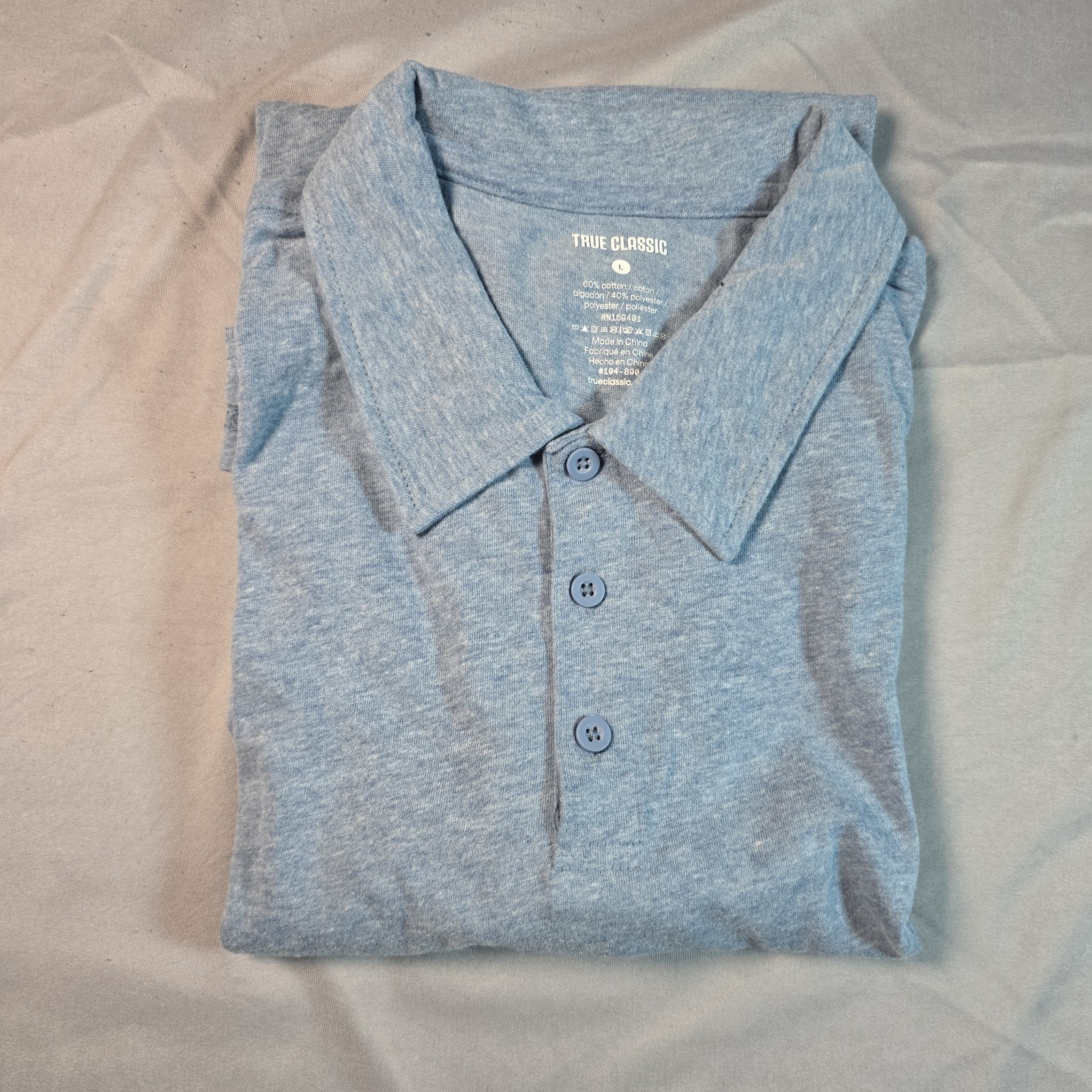 True Classic Polo (3 pack) large L Navy, Heather Blue, Light Heather Gray
