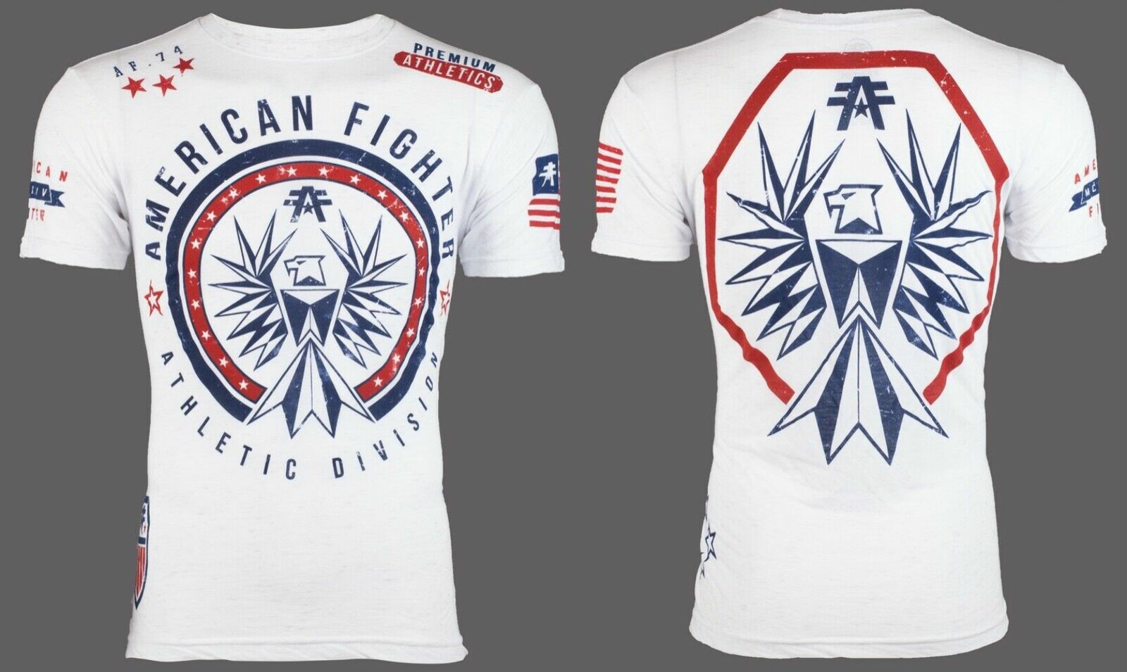 AMERICAN FIGHTER Somerset White Athletic Mens Crewneck T-shirt L-3XL NWT