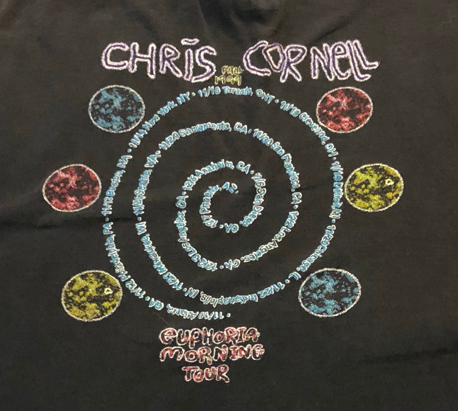 Vintage Chris Cornell Euphoria Morning Shirt Classic Black Unisex S-4XL