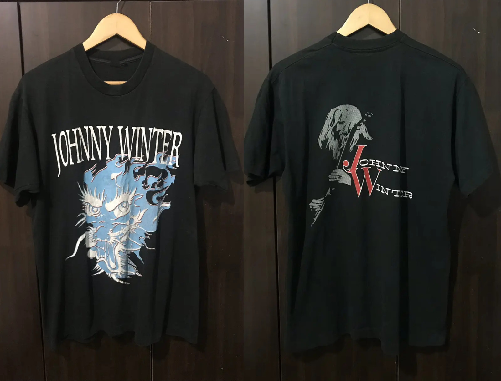 Tour Johnny Winter Tshirt Musician Reprint Cotton Unisex Tee ED1130